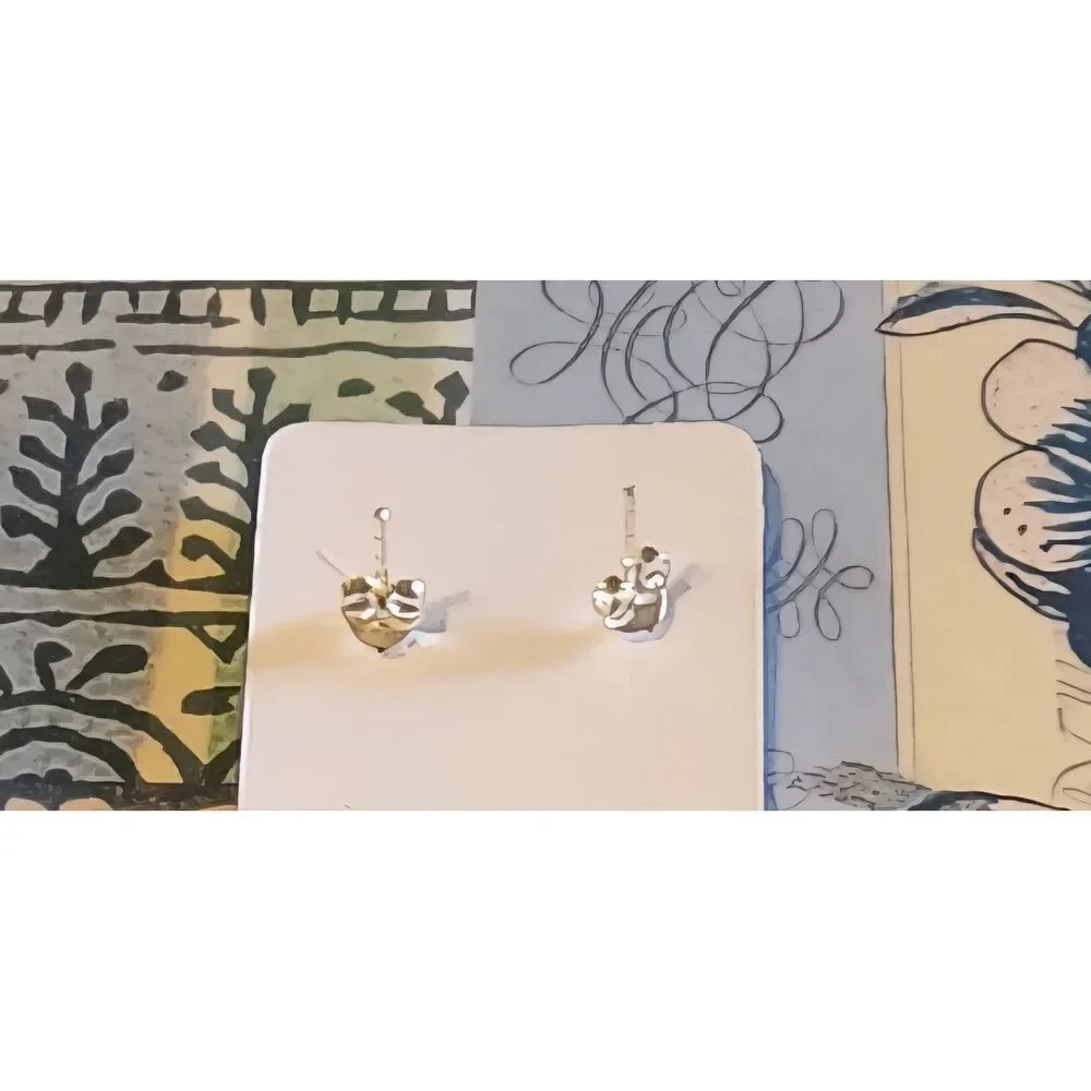 NWT~Sterling Silver .925 Diamond Cut Sand Dollar Design Post Stud Earrings